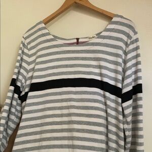 Hatley Gray and Black Striped Midi Dress